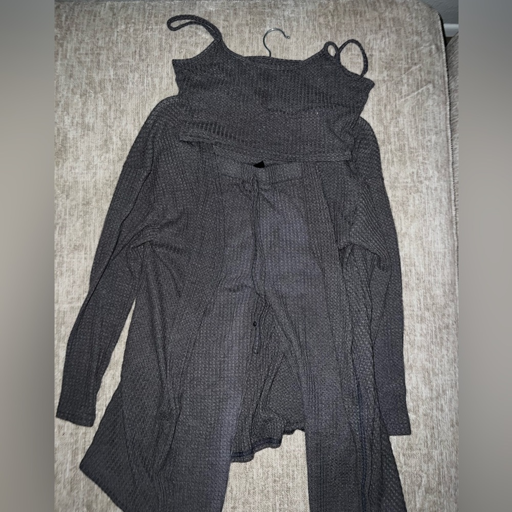 Shein Charcoal Grey 3 piece lounge set